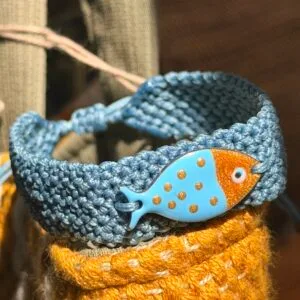 Macrame Bracelet with Fish Decoration