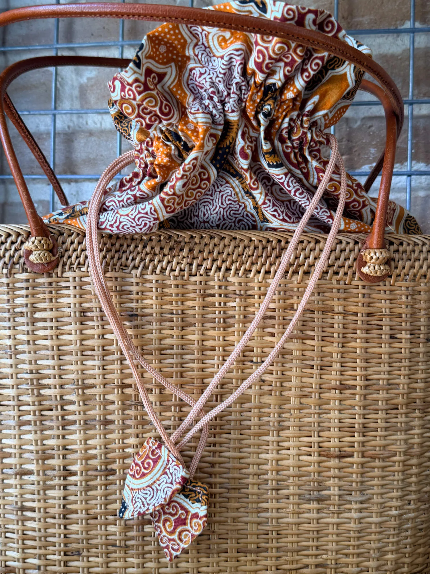 Handmade Ratan Bag 27X18 - Image 2