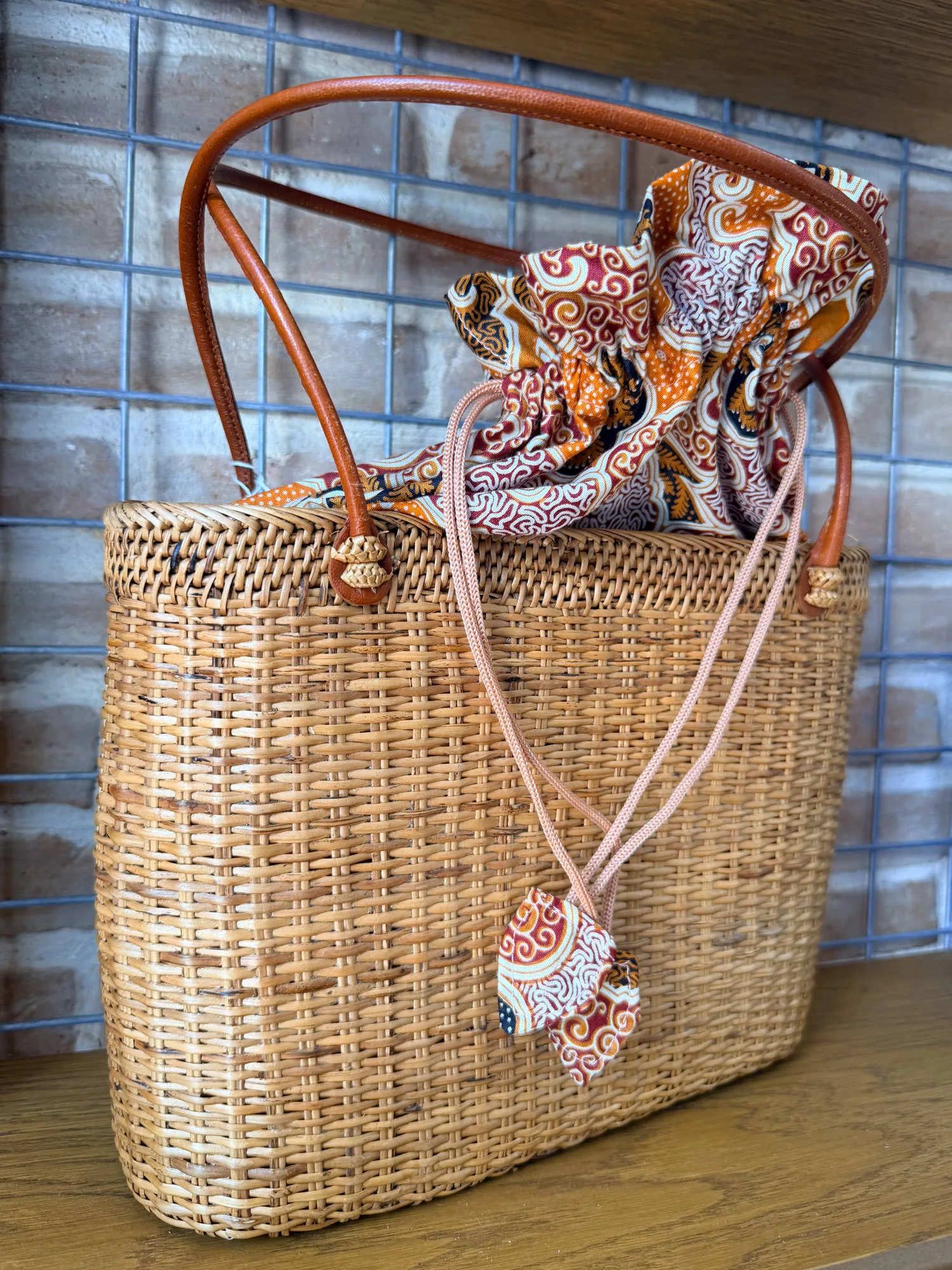 Handmade Ratan Bag 27X18 - Image 5