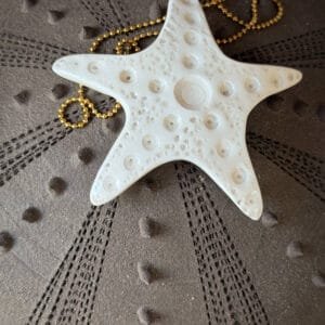 Handmade Ceramic Sea Urchin Necklace