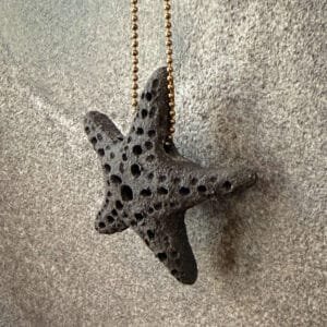 Handmade Stoneware Sea Urchin Pendant